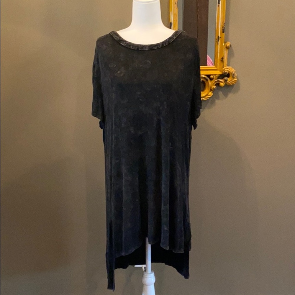 Black acid wash dress